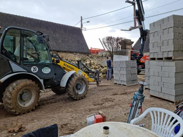 Chantier de démolition et d'aggrandissement
