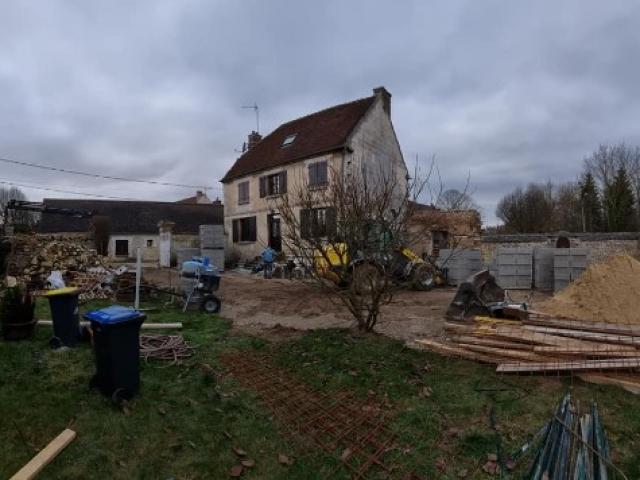 Chantier de démolition et d'aggrandissement 