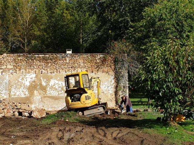 Chantier de démolition et d'aggrandissement 