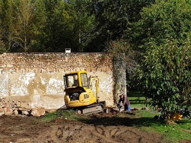 Chantier de démolition et d'aggrandissement 